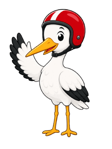 DutchTheory mascot waving hello